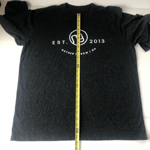 Gather Grow Go Tee Shirt Black Heather Size L/XL - Picture 8 of 9